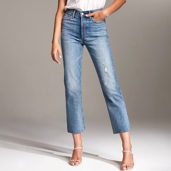 Aritzia - Denim Forum - The Arlo High Rise Straight - Medium Light Wash - 26 - Picture 1 of 6